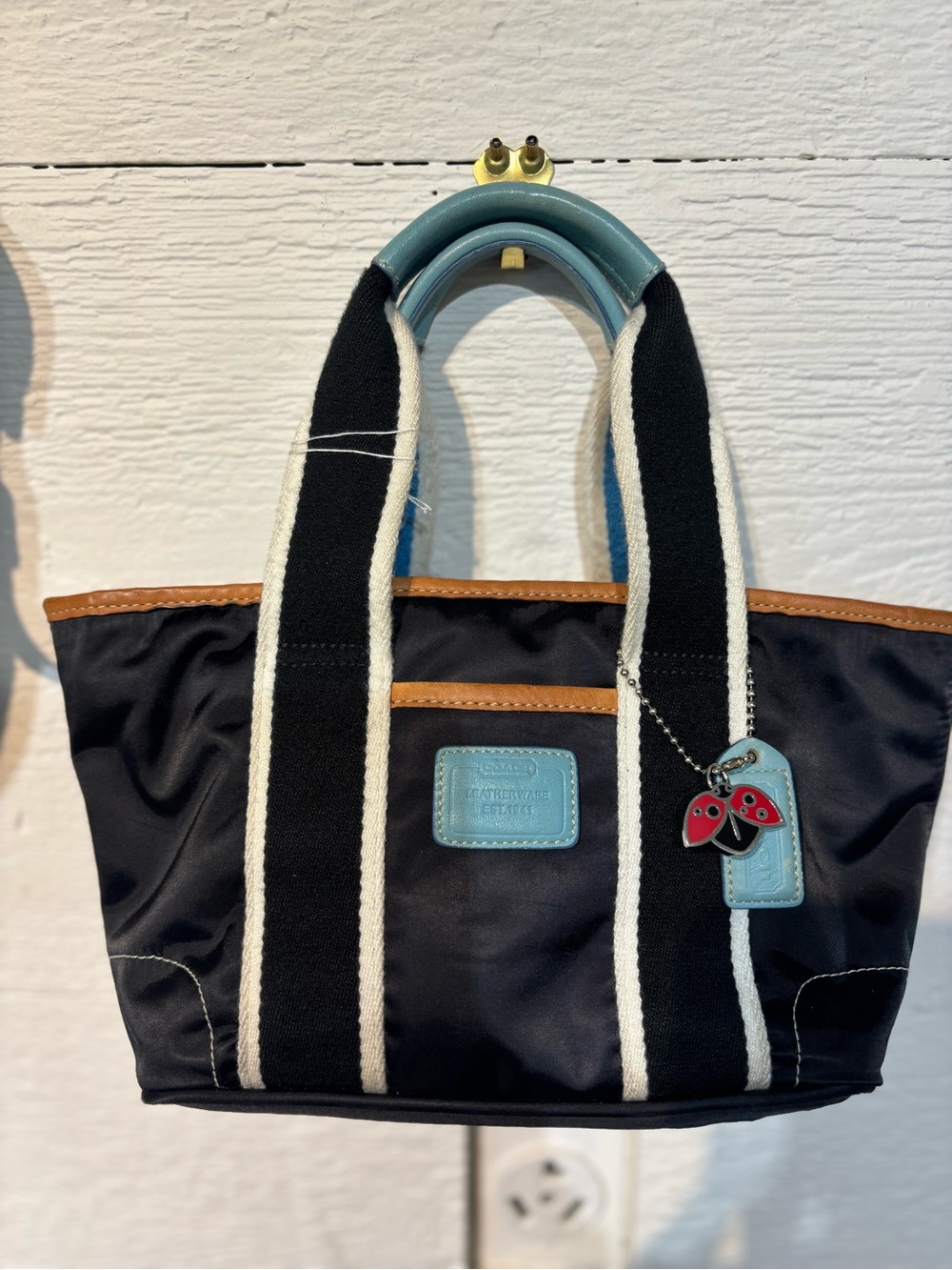 Vintage Coach Hamptons Weekend Mini Tote 🩵🐞